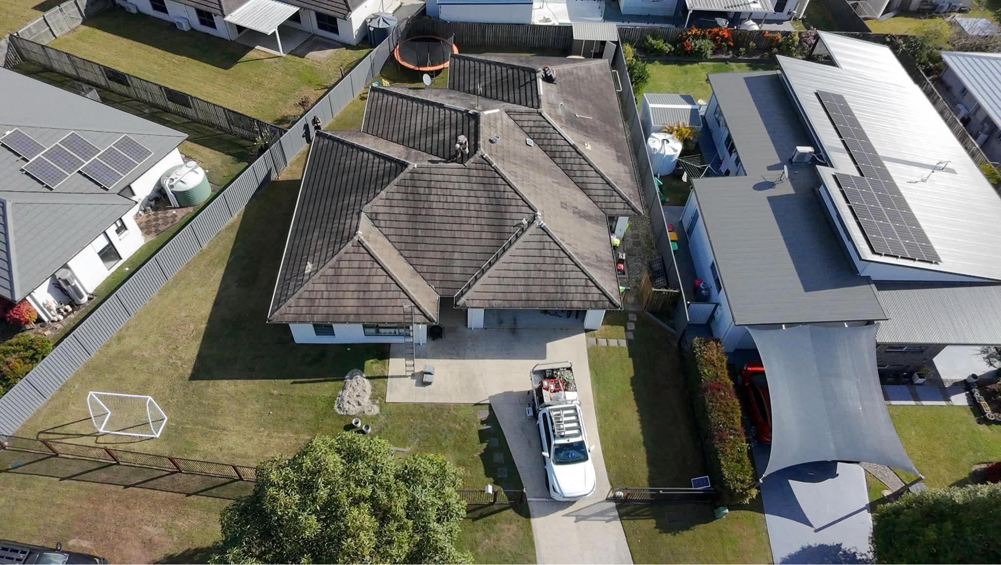 large family home with old roof